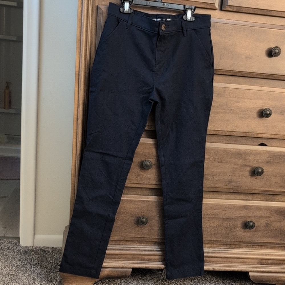 Old Navy Kids Size 16 Dark Blue Chinos Skinny Stretch Fit